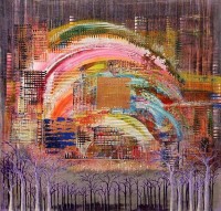 Irtiza Kazmi, 36 x 36 inches, Acrylics on Canvas, Landscape Painting, AC-IRTK-070